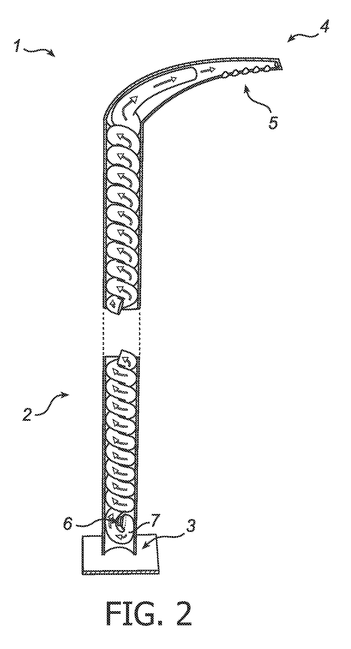 Lighting device with pulsating fluid cooling