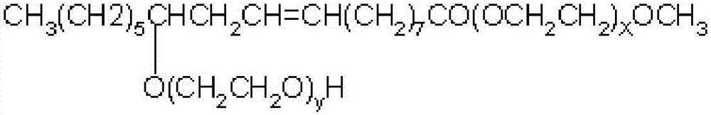 The synthetic method of ricinoleic acid methyl ester ethoxylate sulfonate