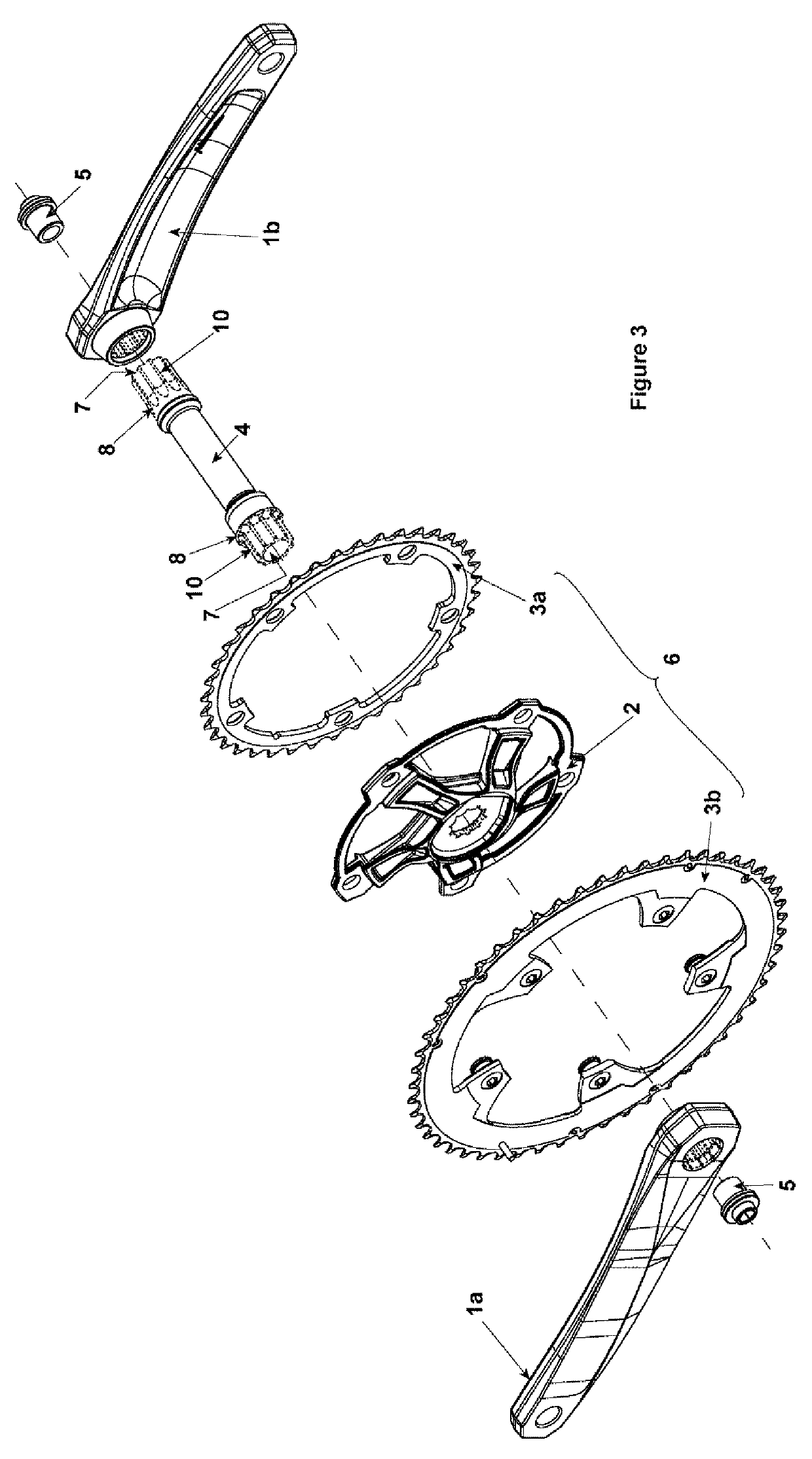 Modular crankset for bicycles
