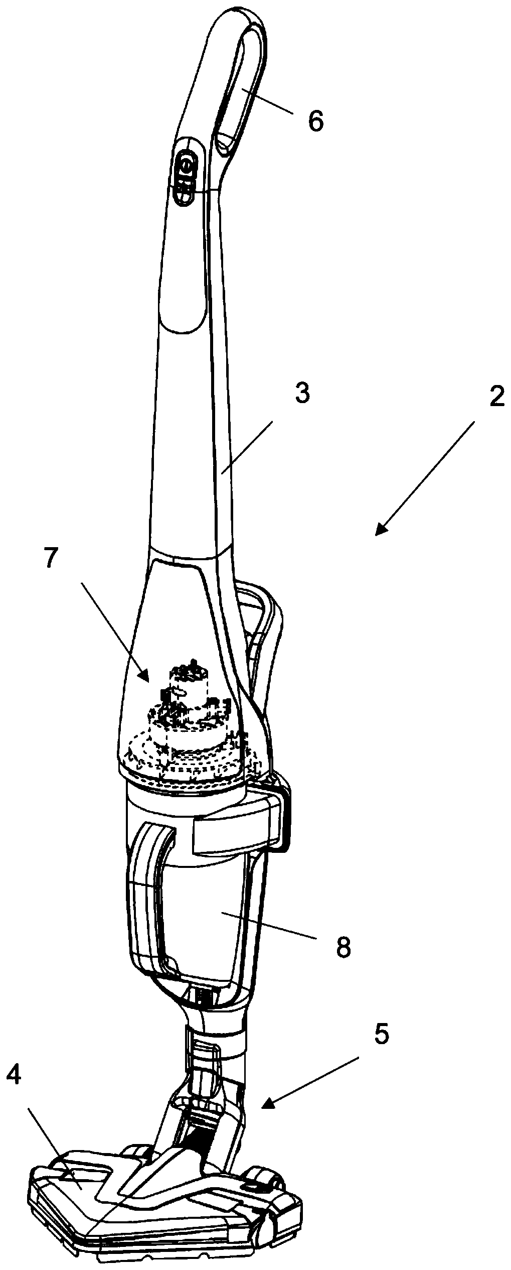 Suction device for household dust collector and household dust collector comprising same