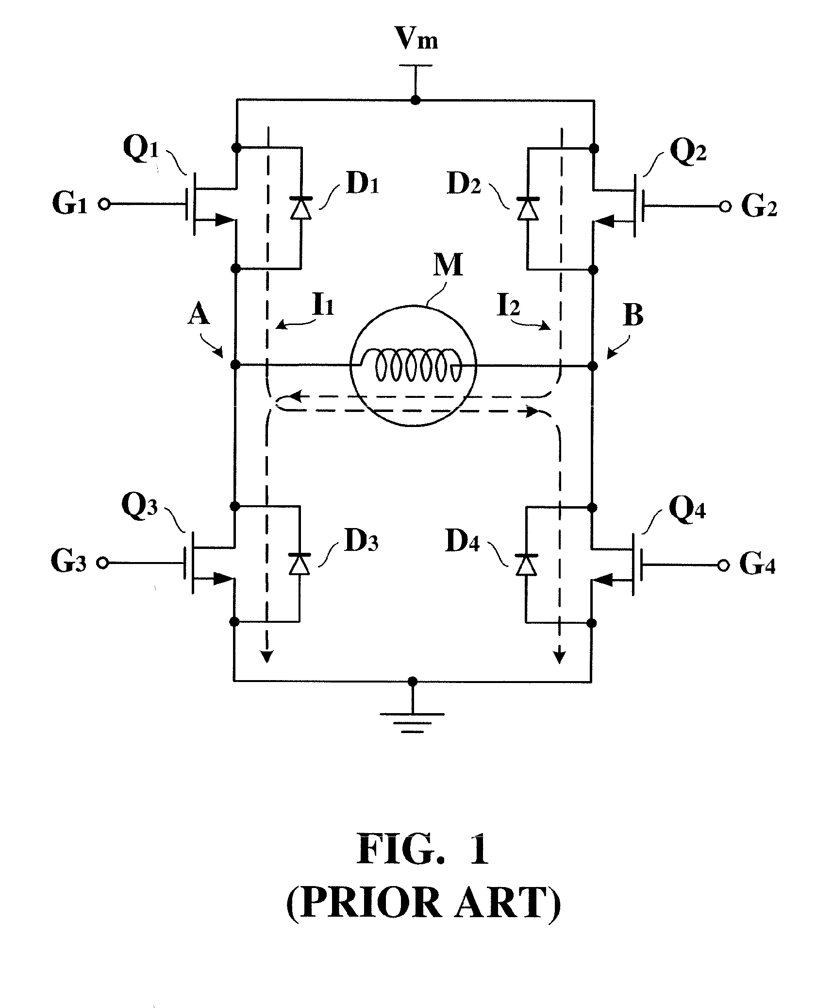 Motor control circuit for supplying a controllable driving current