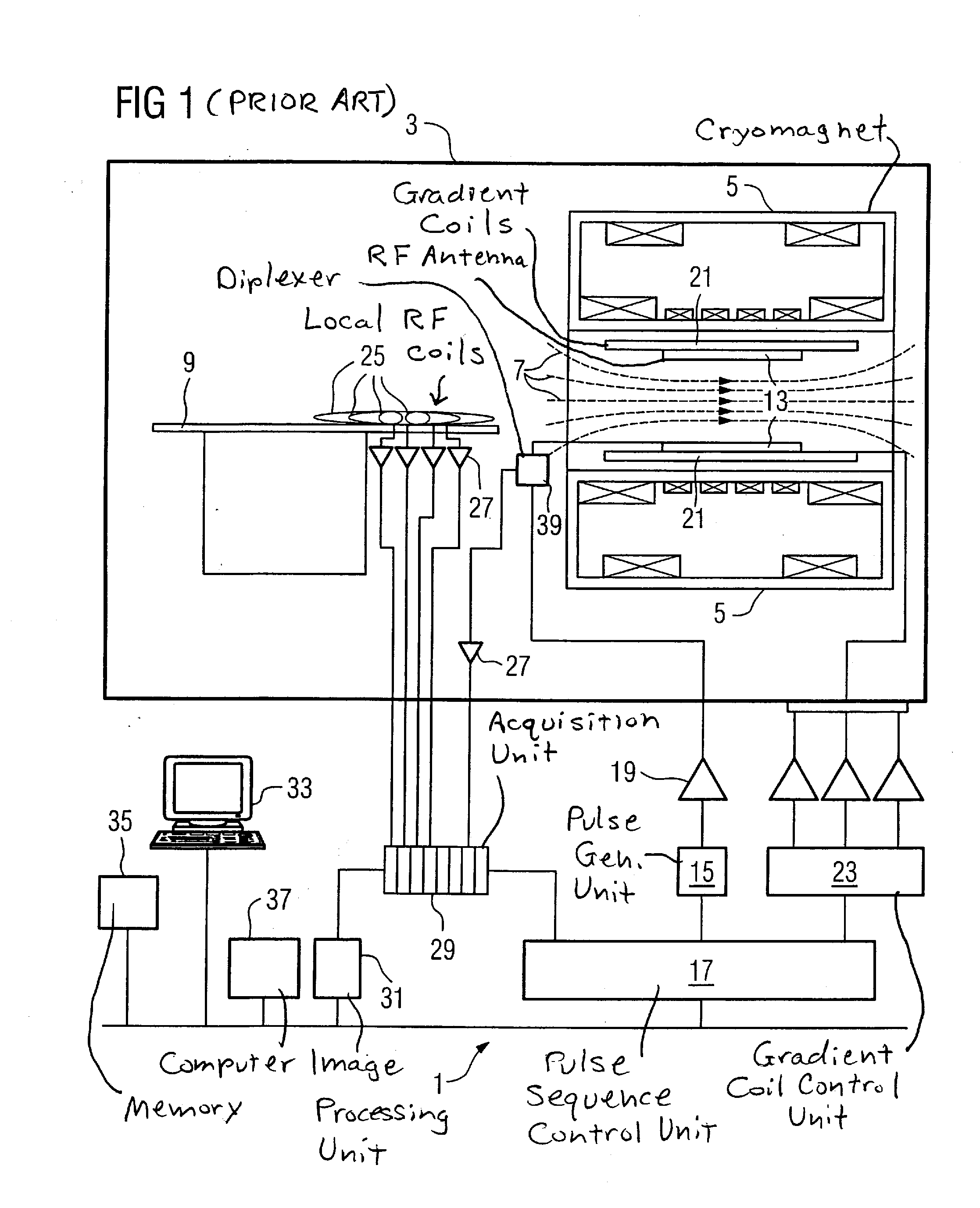 Magnetic resonance apparatus and method to acquire and display calibration images