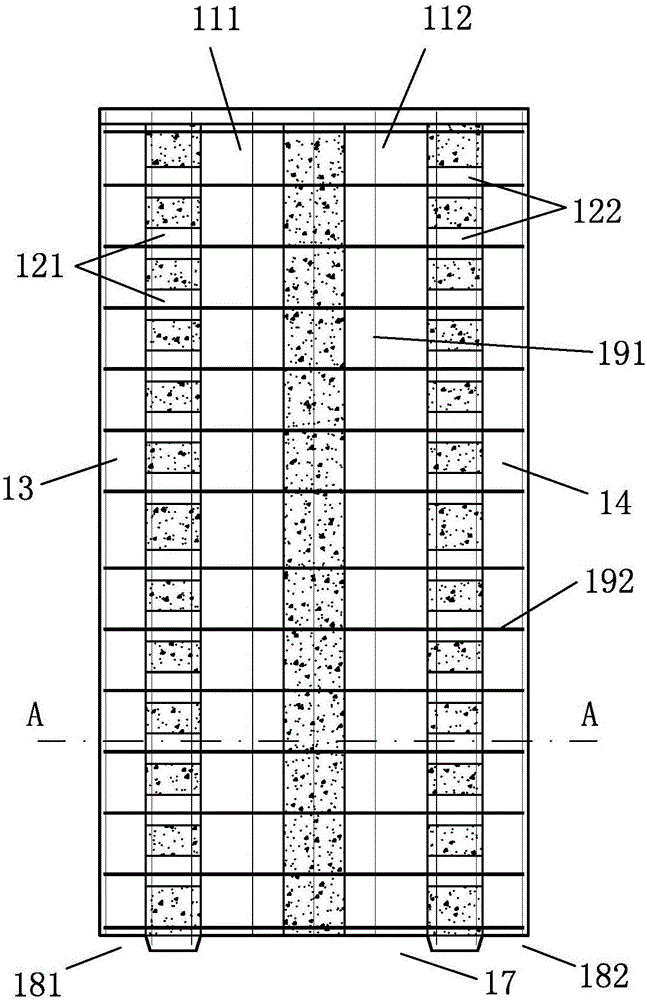 Concrete prefabricated panel, prefabricated building formed by same and construction method