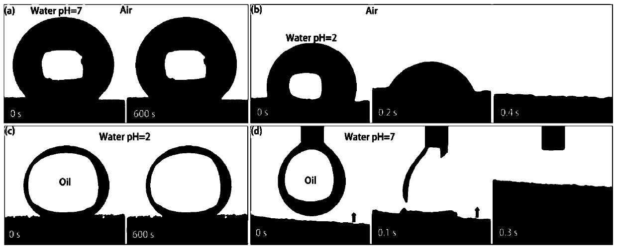 Preparation method of intelligent pH response type melamine foam oil-water separation material