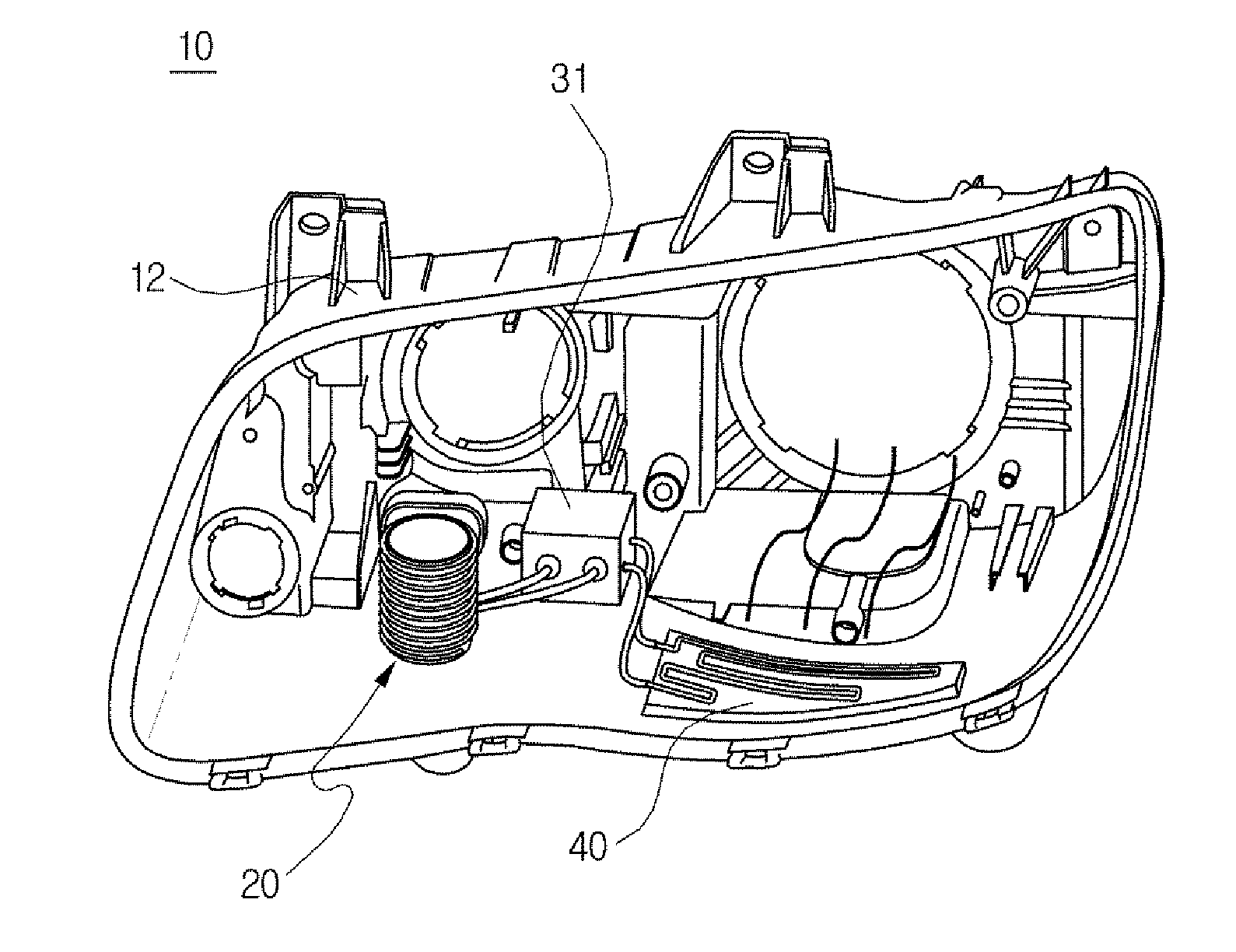 Moisture removing device of lamp for vehicle