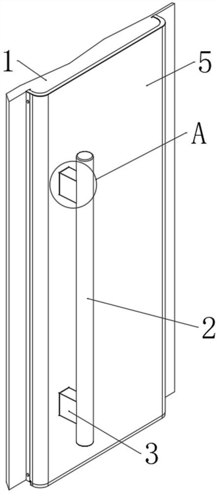 Handle fixing structure based on mould-proof, oil-proof and collision damage-proof structure