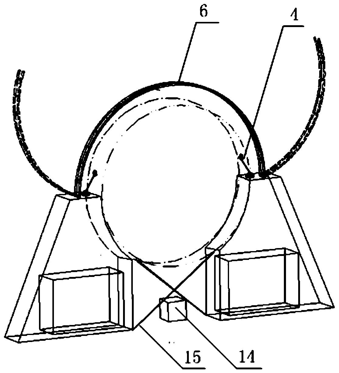 A captive balloon anchoring platform and a use method