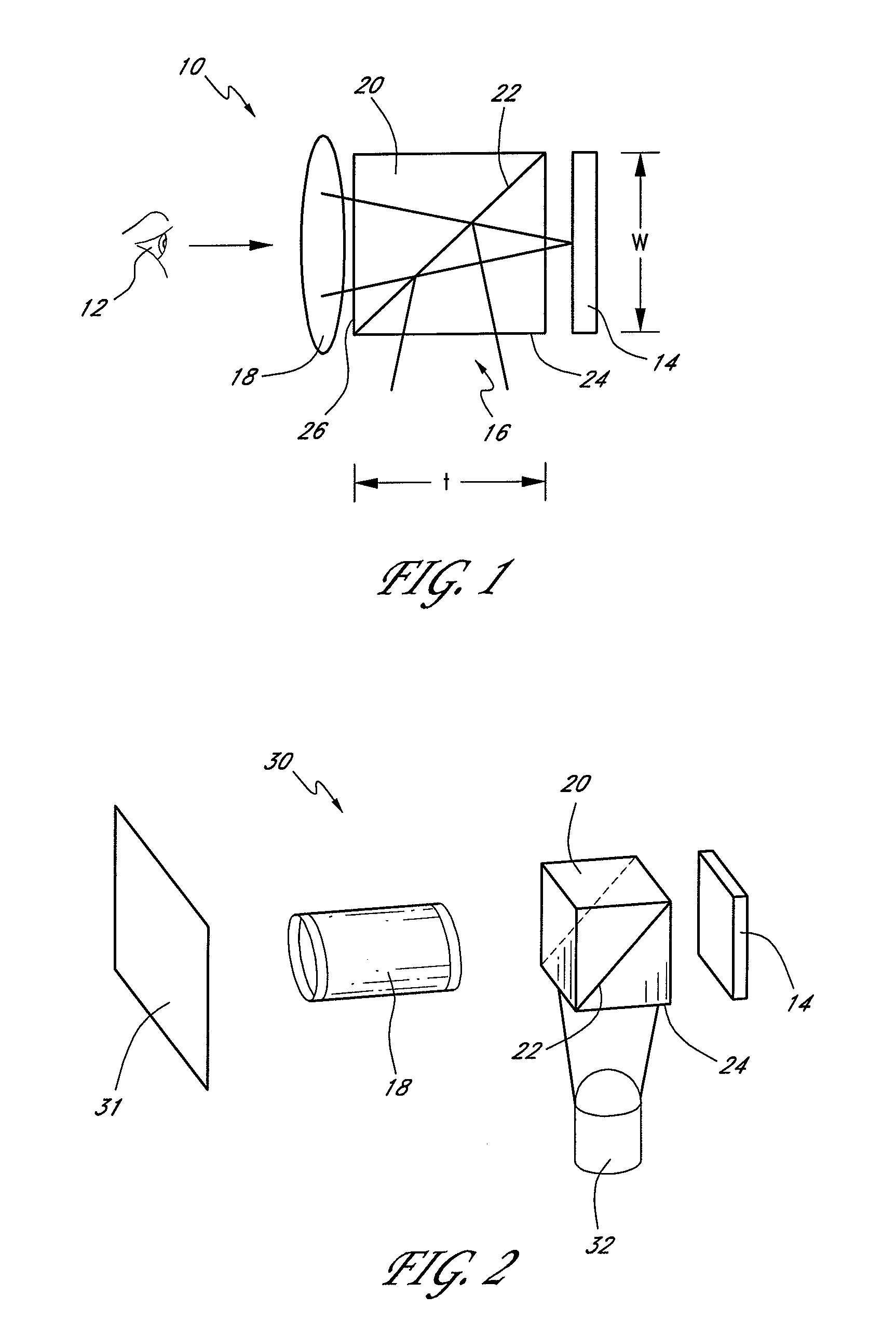 Compact head mounted display devices with tilted/decentered lens element
