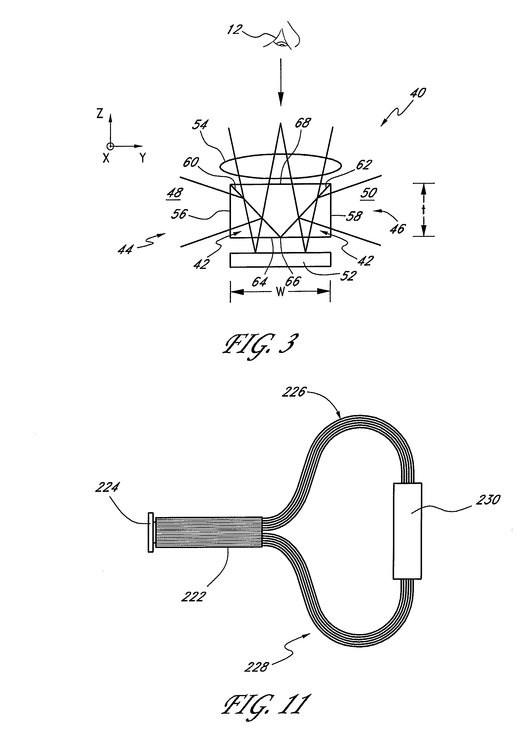 Compact head mounted display devices with tilted/decentered lens element