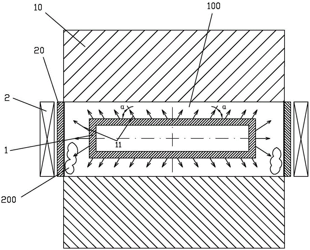 A thin strip continuous casting cloth flow slag removal method