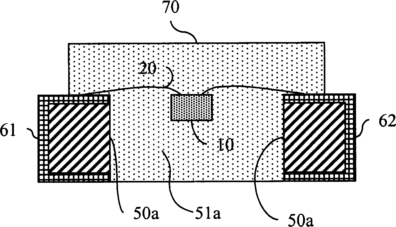 Package structure of surface adhesive light -emitting diode and its producing method