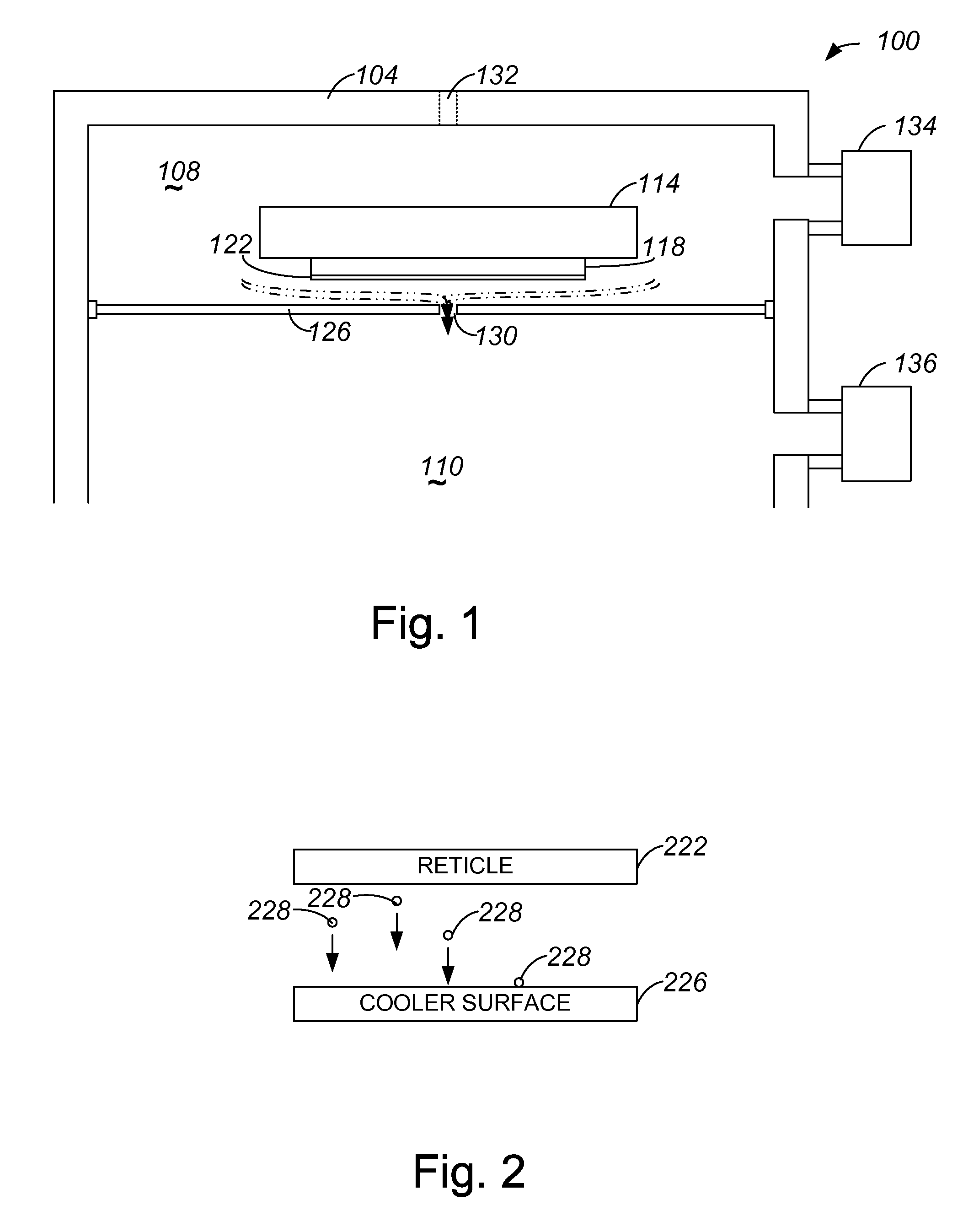 Extreme ultraviolet reticle protection using gas flow thermophoresis