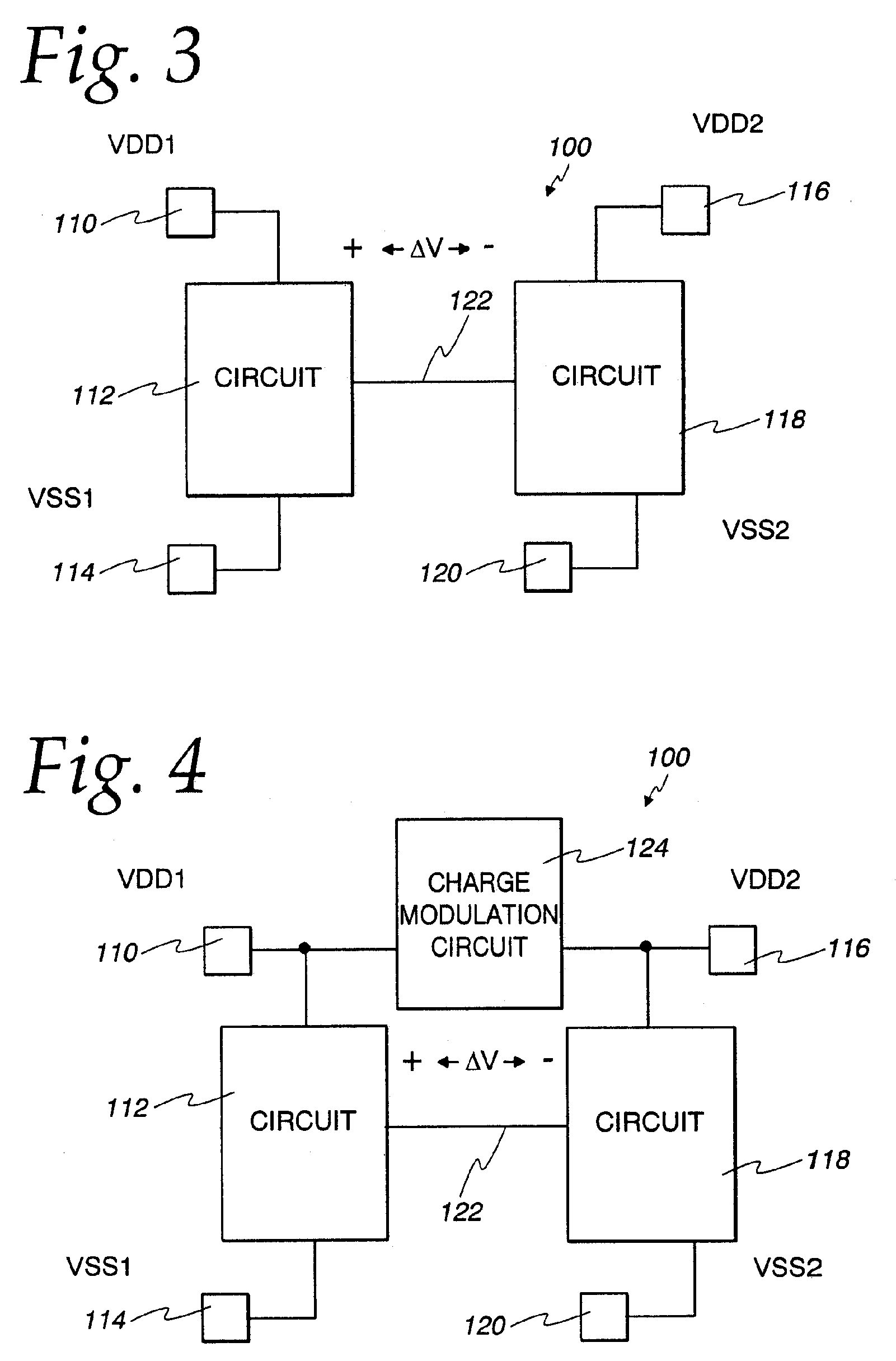 Charge modulation network for multiple power domains for silicon-on-insulator technology