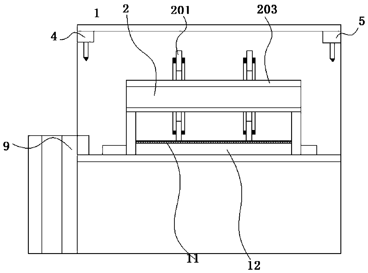 Testing device and method for testing durability of ultrathin wearing layer in tunnel