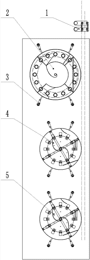 A multi-station granule cupping device