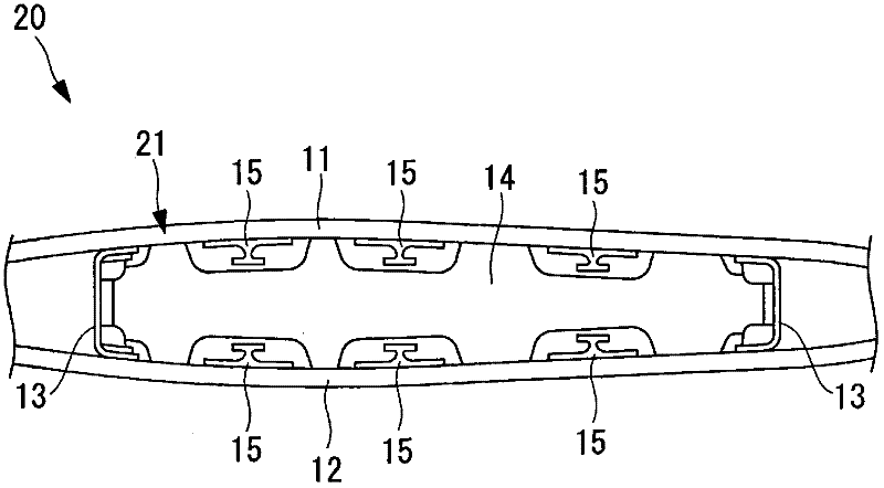 Composite tank, manufacturing method therefor, and wing