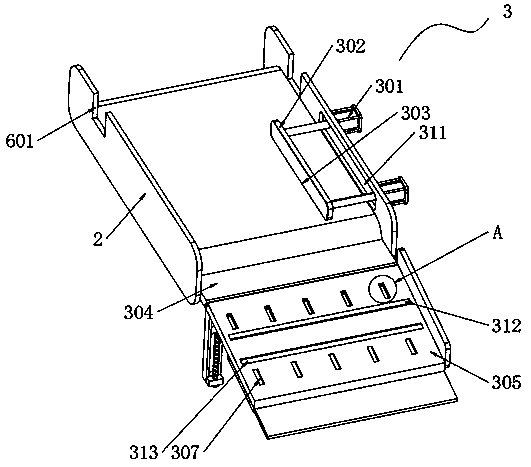 Convenient feeding device based on sheet-metal working