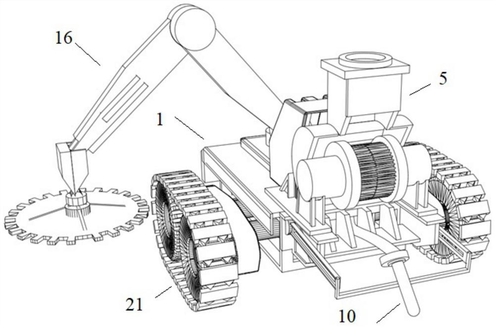 Light concrete cast-in-place robot