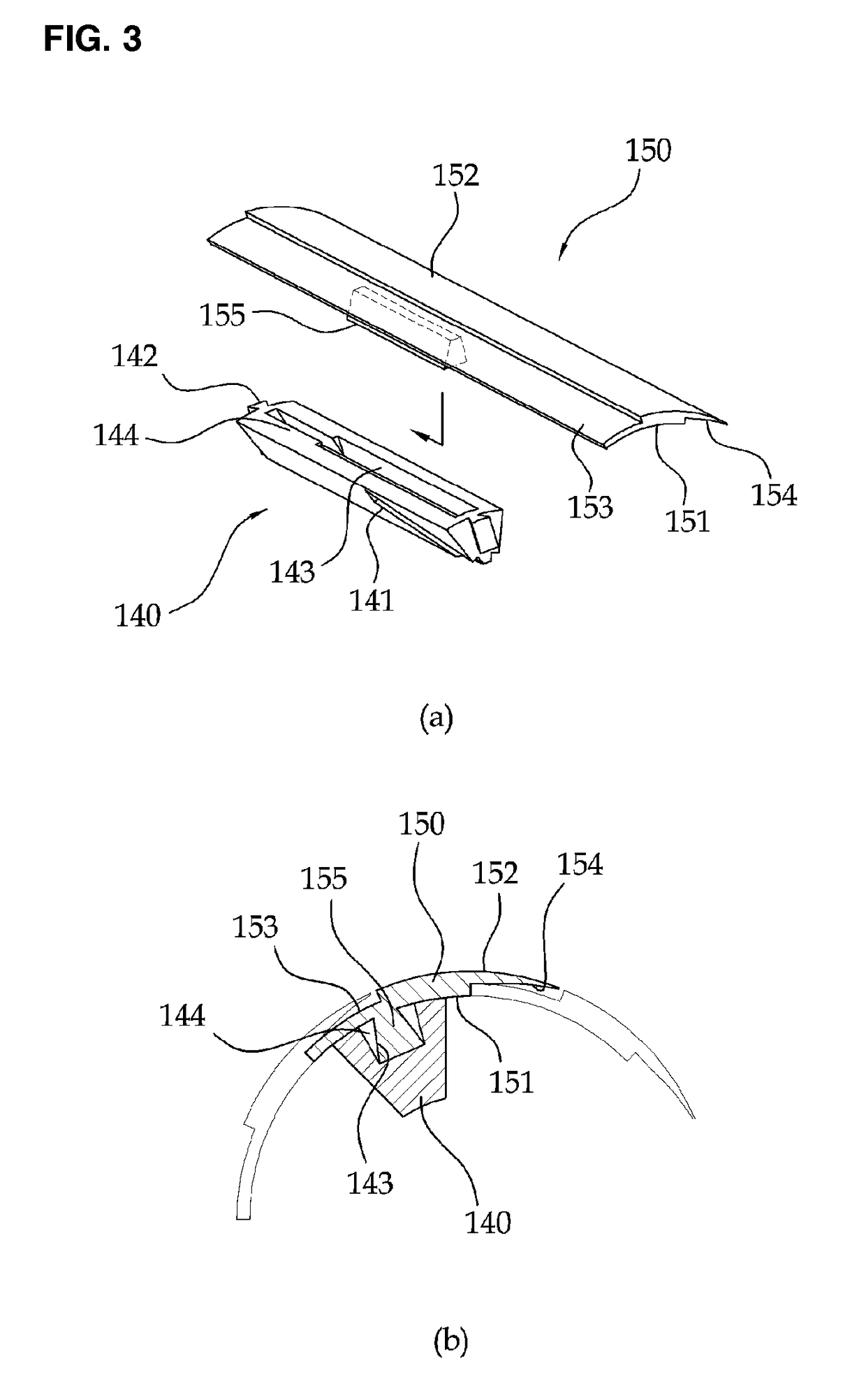 Structure having variable diameter