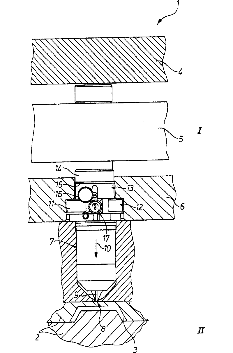 Injection nozzle for arrangement in an injection mould