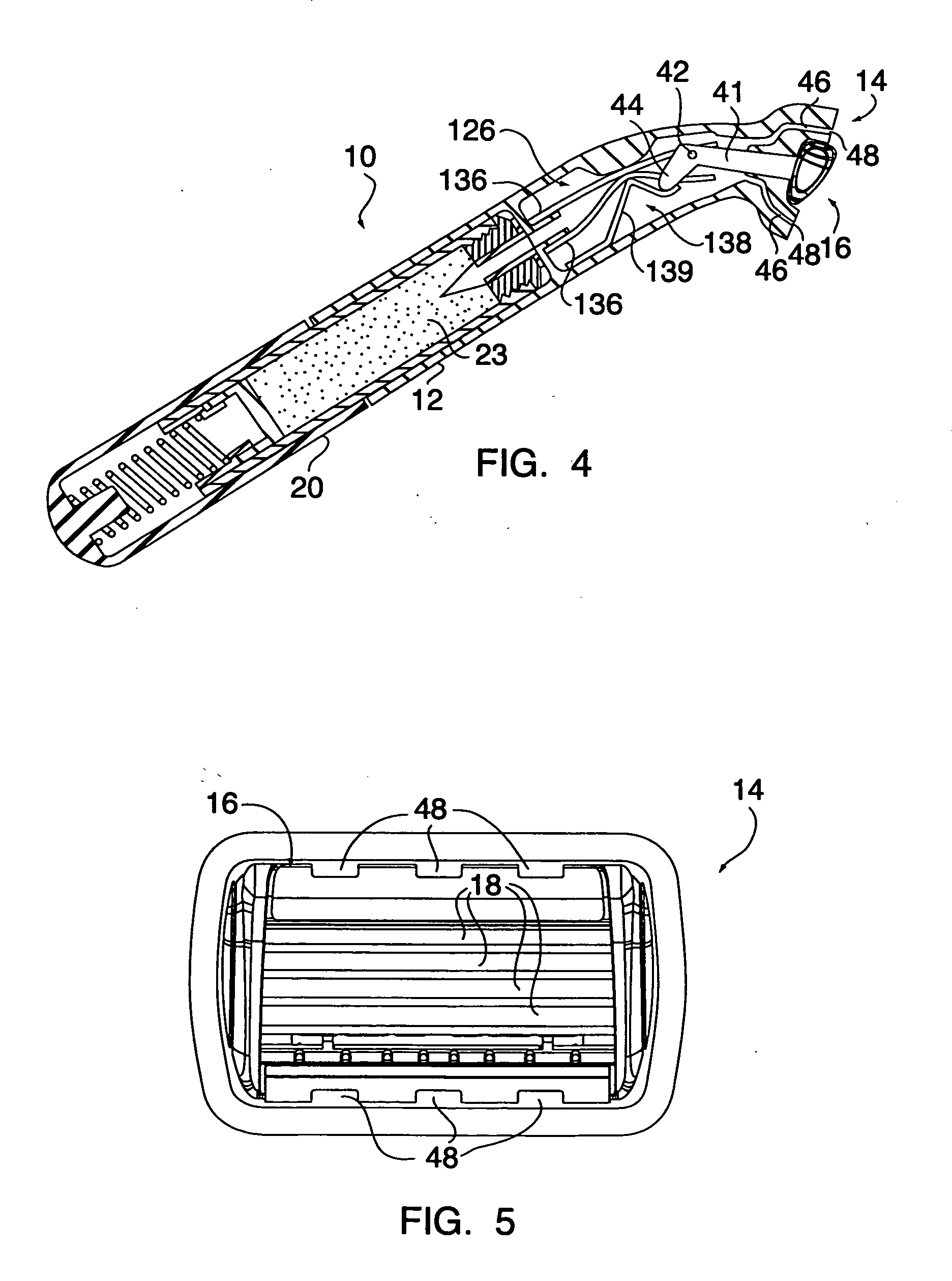 Shaving apparatus with pivot-actuated valve for delivery of shaving aid material
