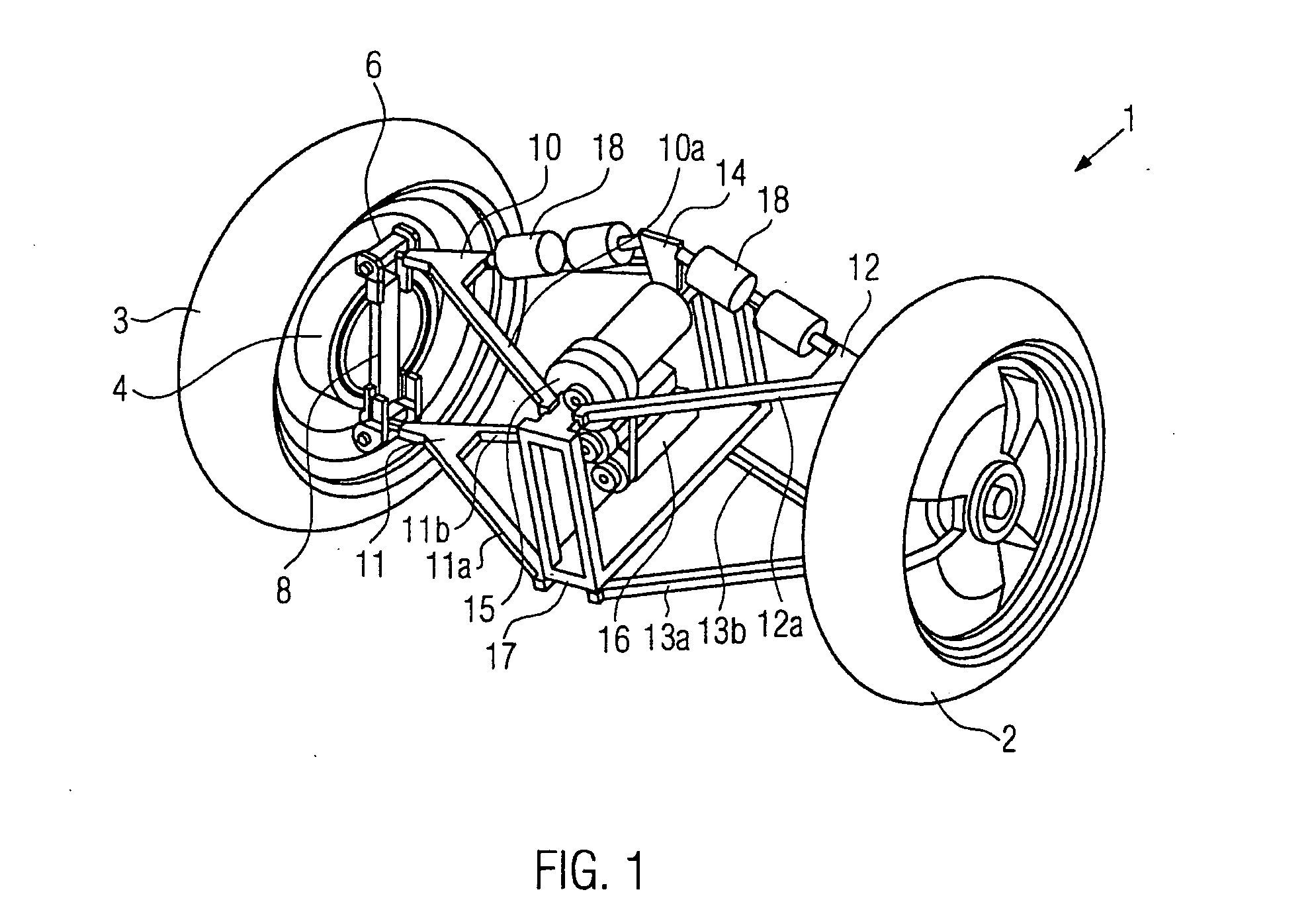Suspension tilting module for a wheeled vehicle and a wheeled vehicle equipped with such a suspension tilting module