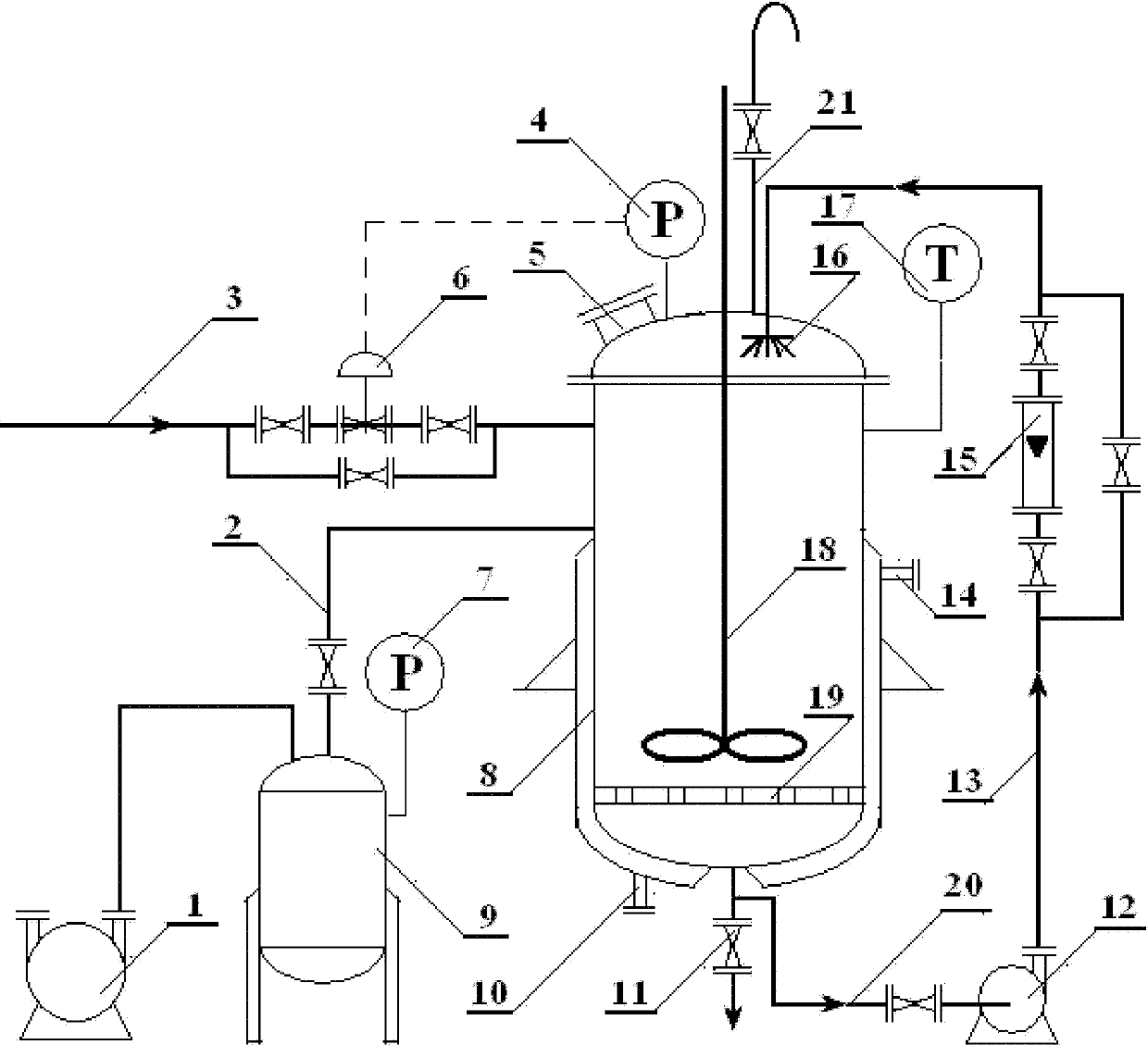 Technological method for preparing sulbactam by means of recycle hydrogen reduction