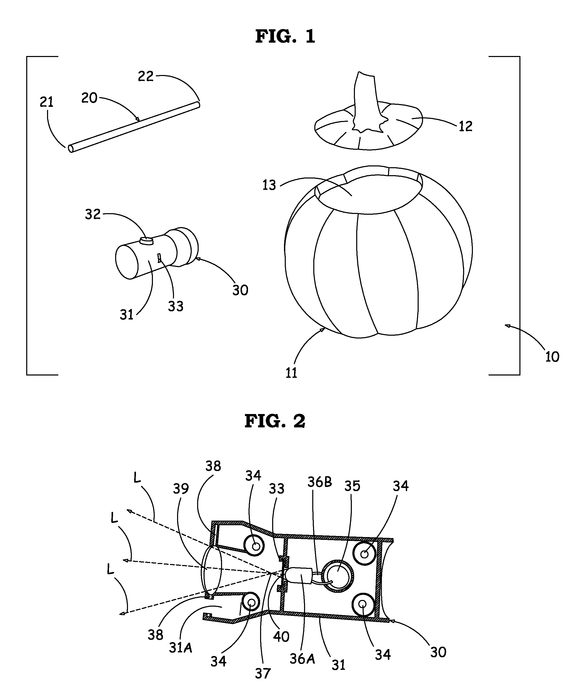 Device and method for the transfer of patterns to an object