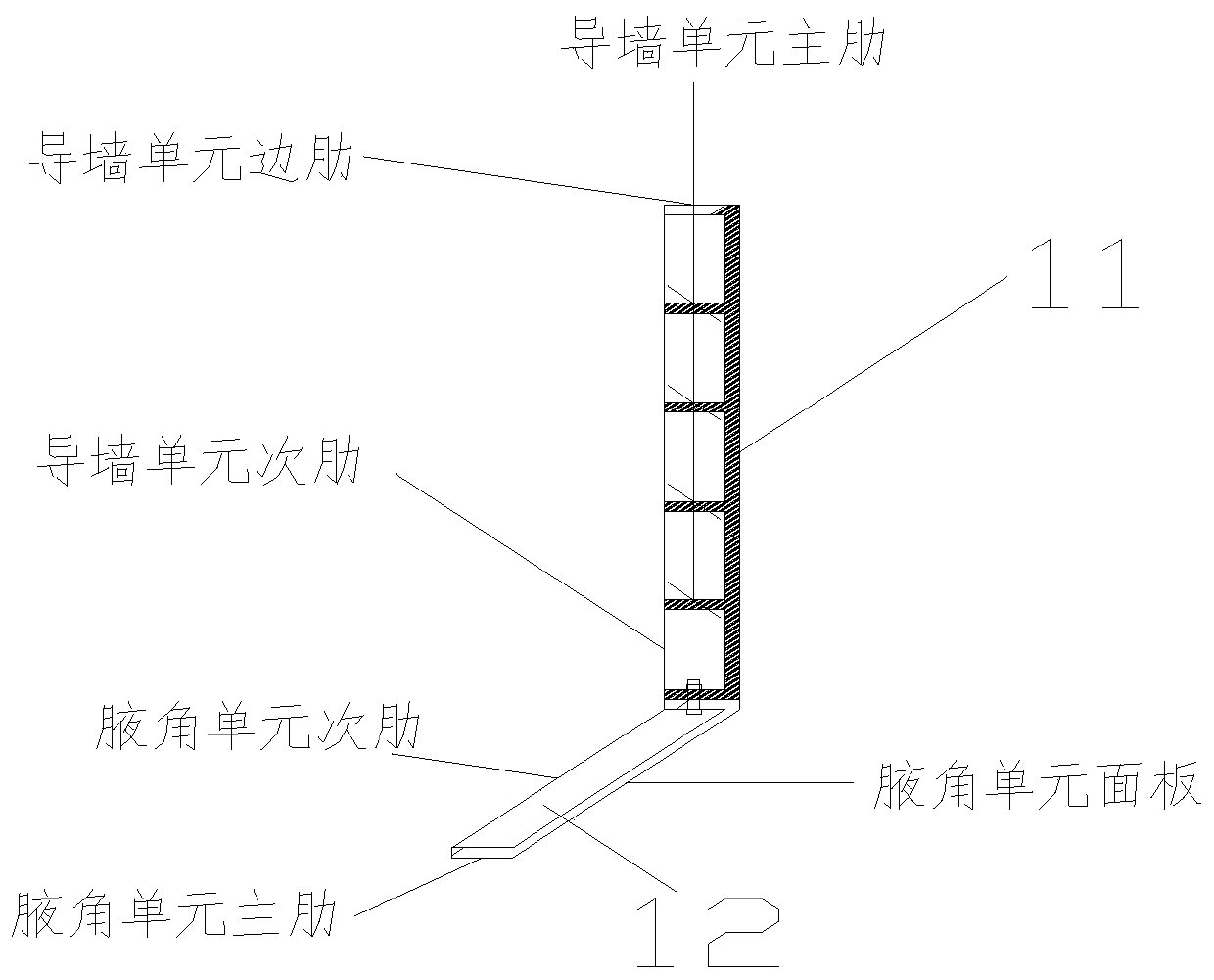 Underground finite space fertilizer-tank-free structure side wall large steel formwork system and construction method