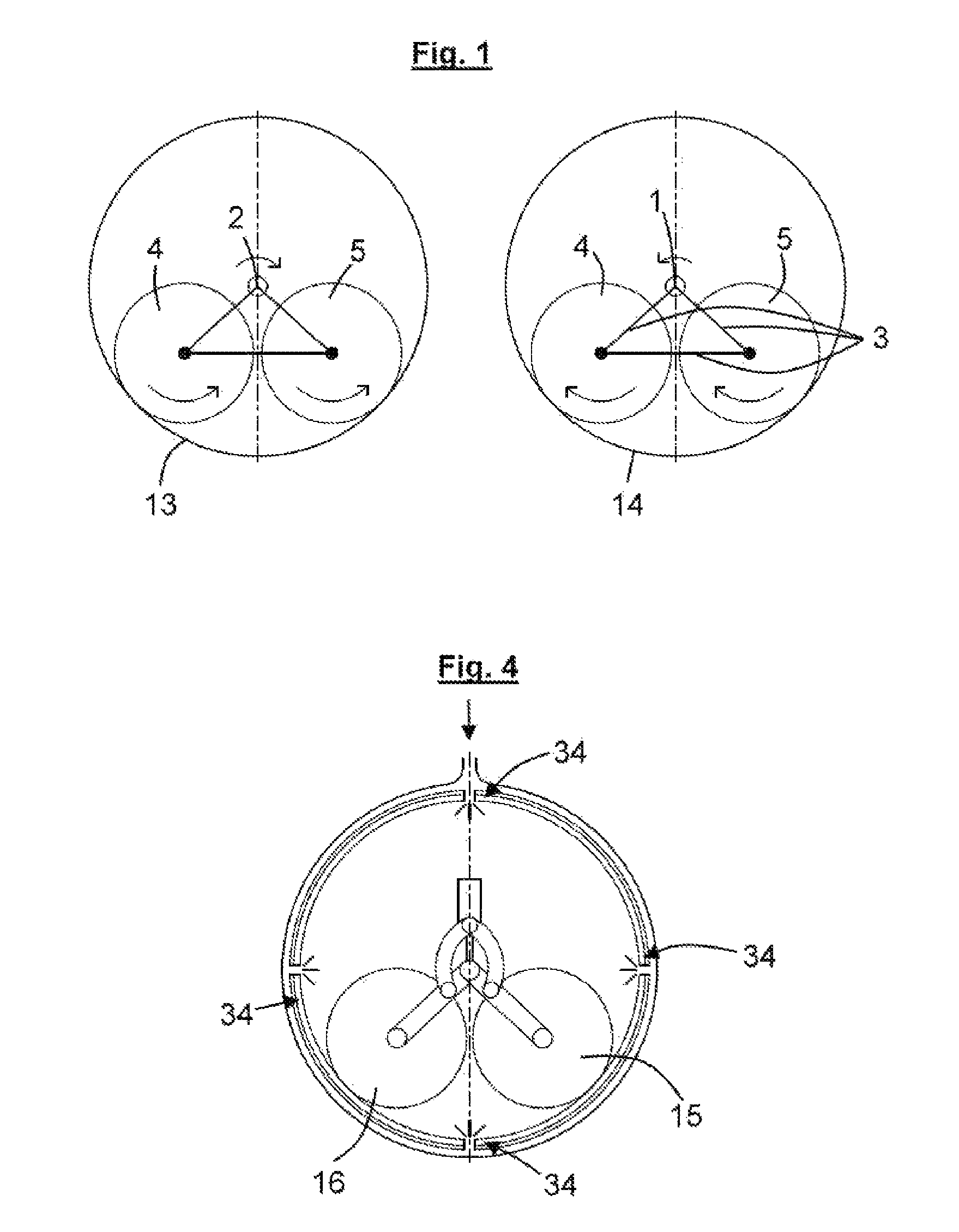 Device for producing vibrations