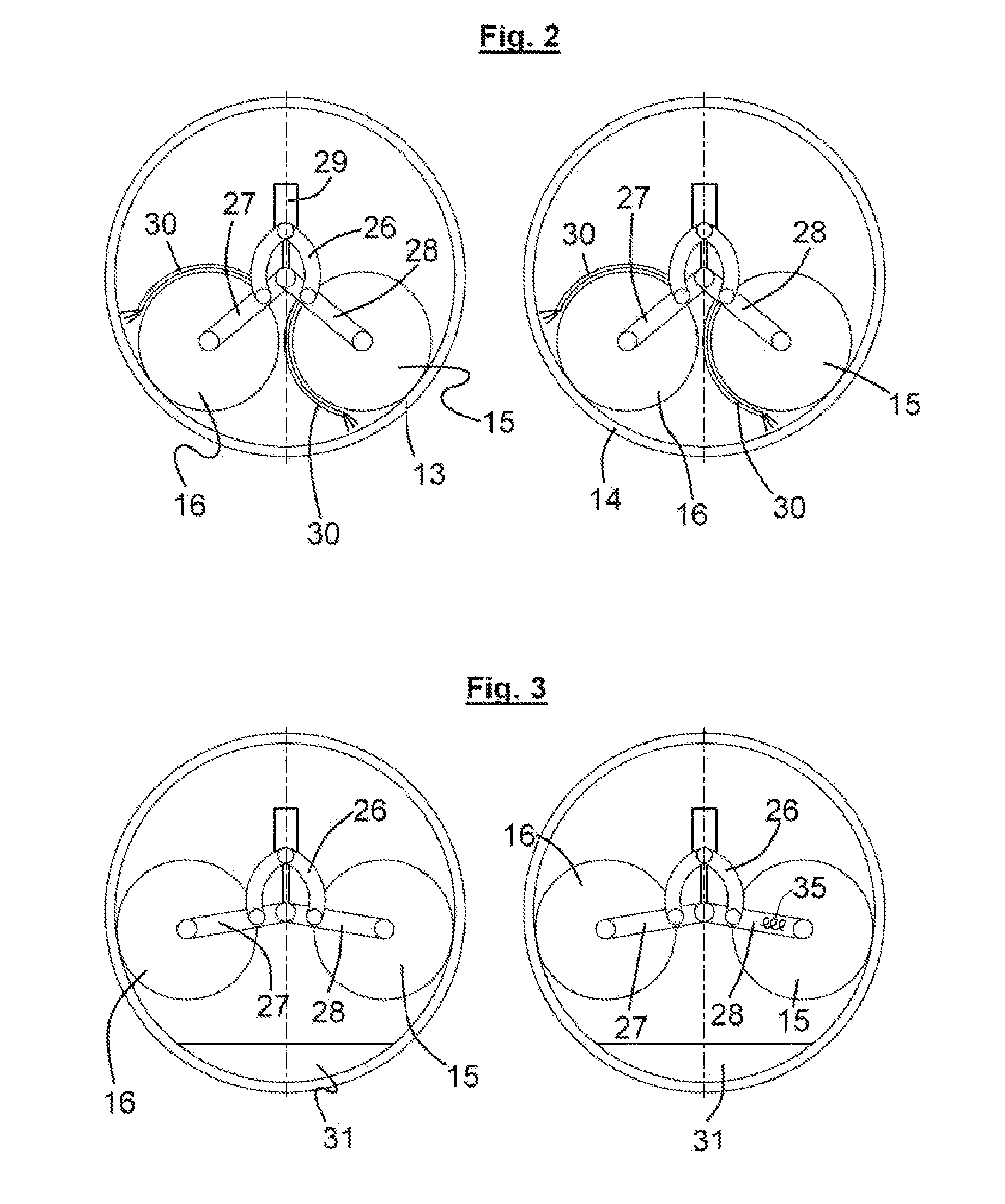 Device for producing vibrations