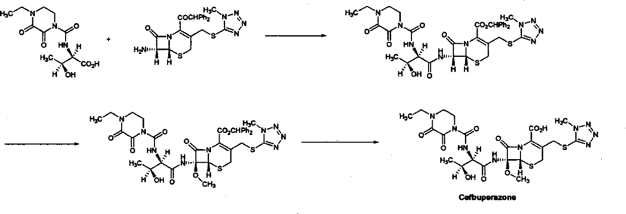 Refining method of cefbuperazone intermediate