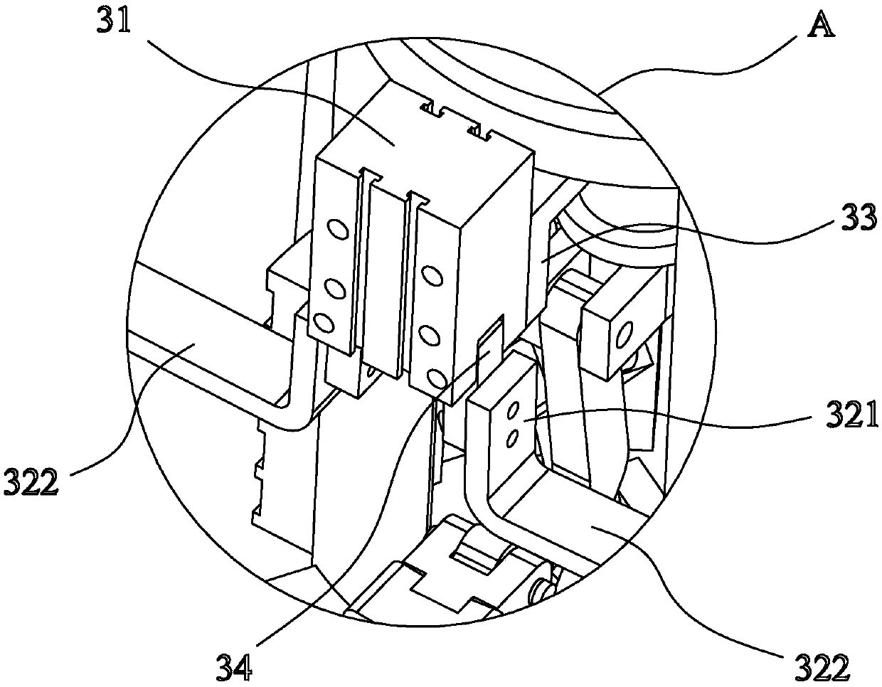 Coil delivery device for heat shrink wrapping machine