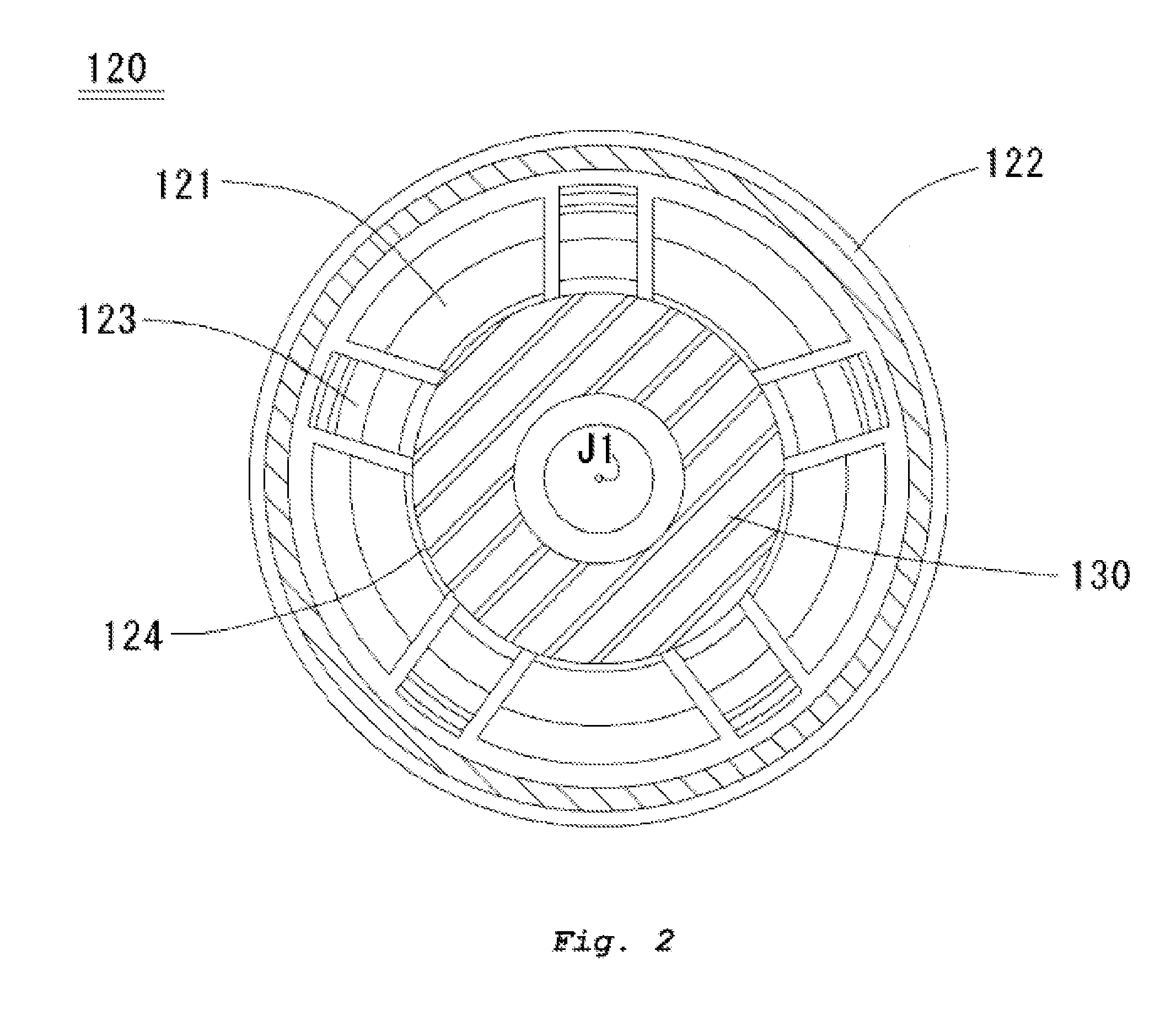 Disk drive device having a motor, and manufacturing method of the motor