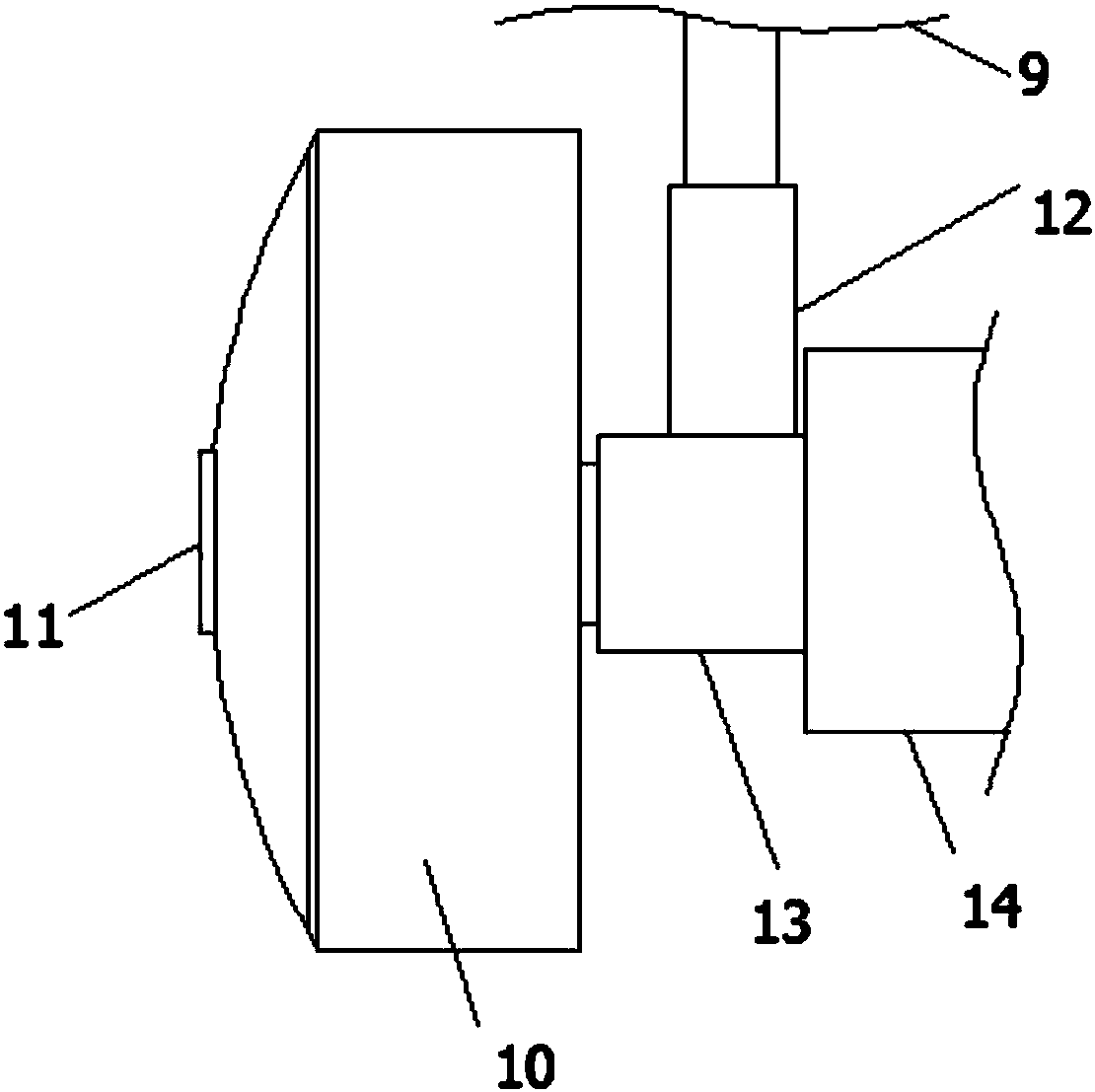 Shock-absorbing structure for vacuum cleaner and horizontal vacuum cleaner