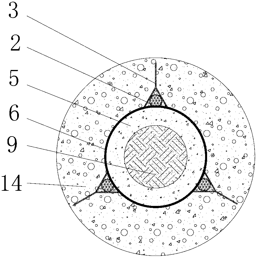 Implanted and grouted compound pile and construction method