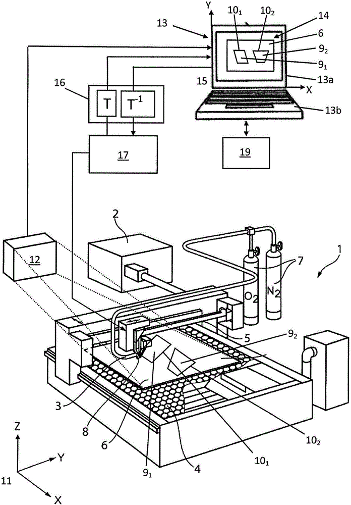 Method, machining unit and computer program product for the image-based positioning of workpiece machining processes
