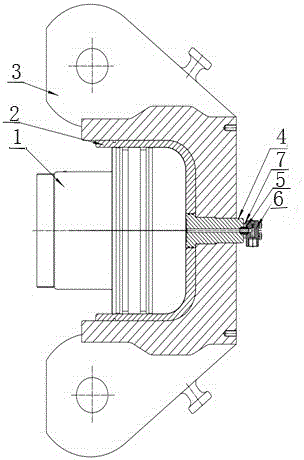 Bottom oil way mechanism of cylinder body of hinge beam of six-face top hydraulic machine