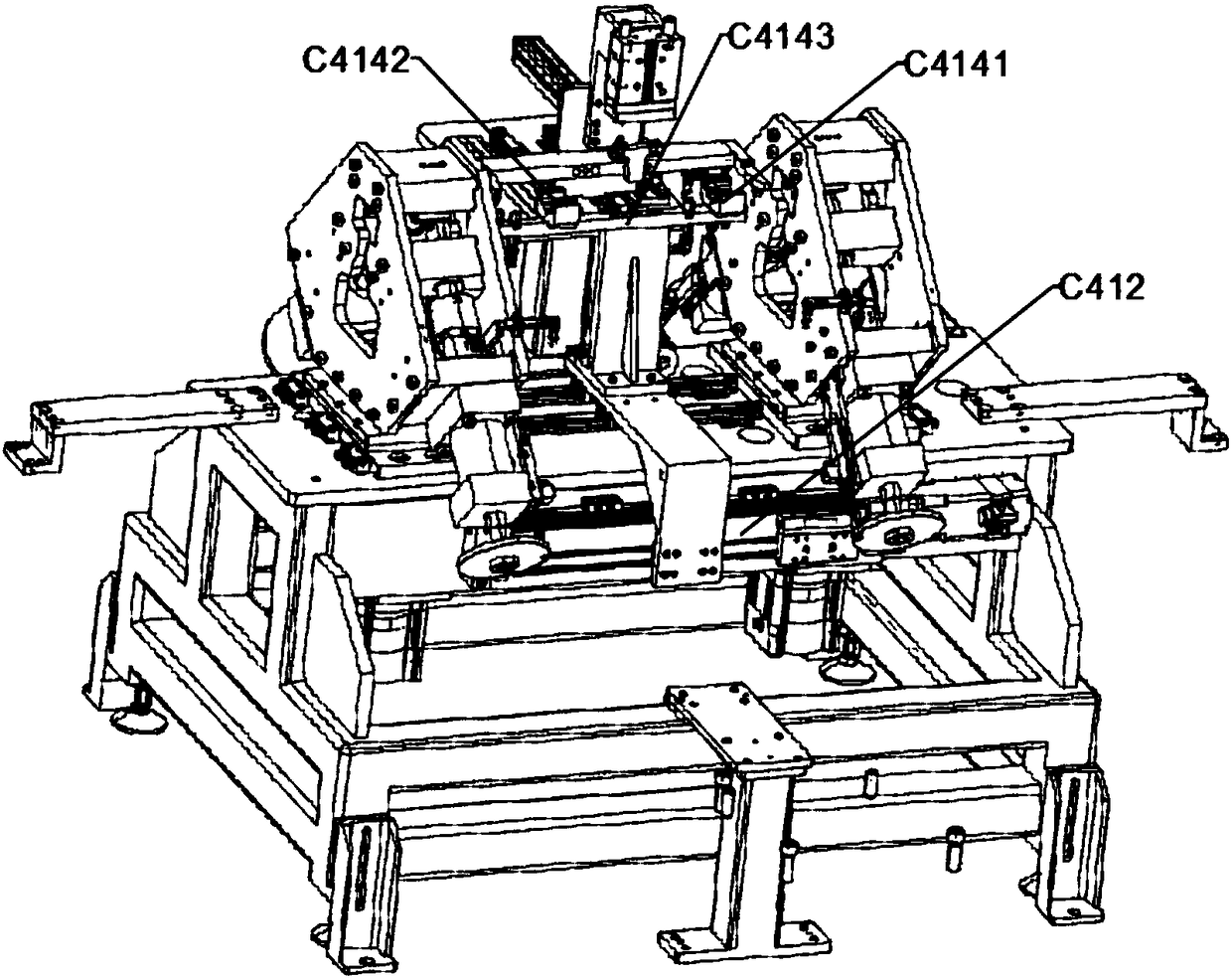 Punching unit for retainer gear points of car seat sliding rail