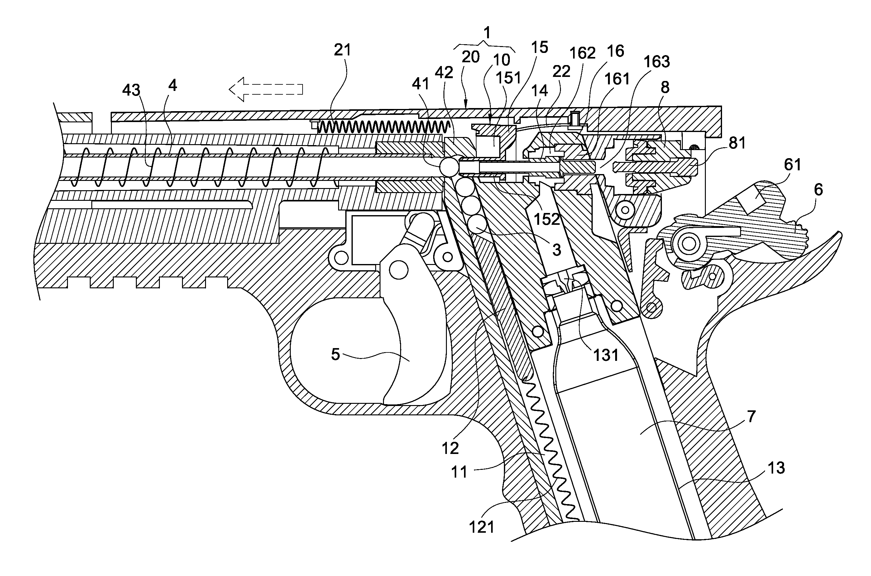 Projectile-loading assembly for air-powered gun