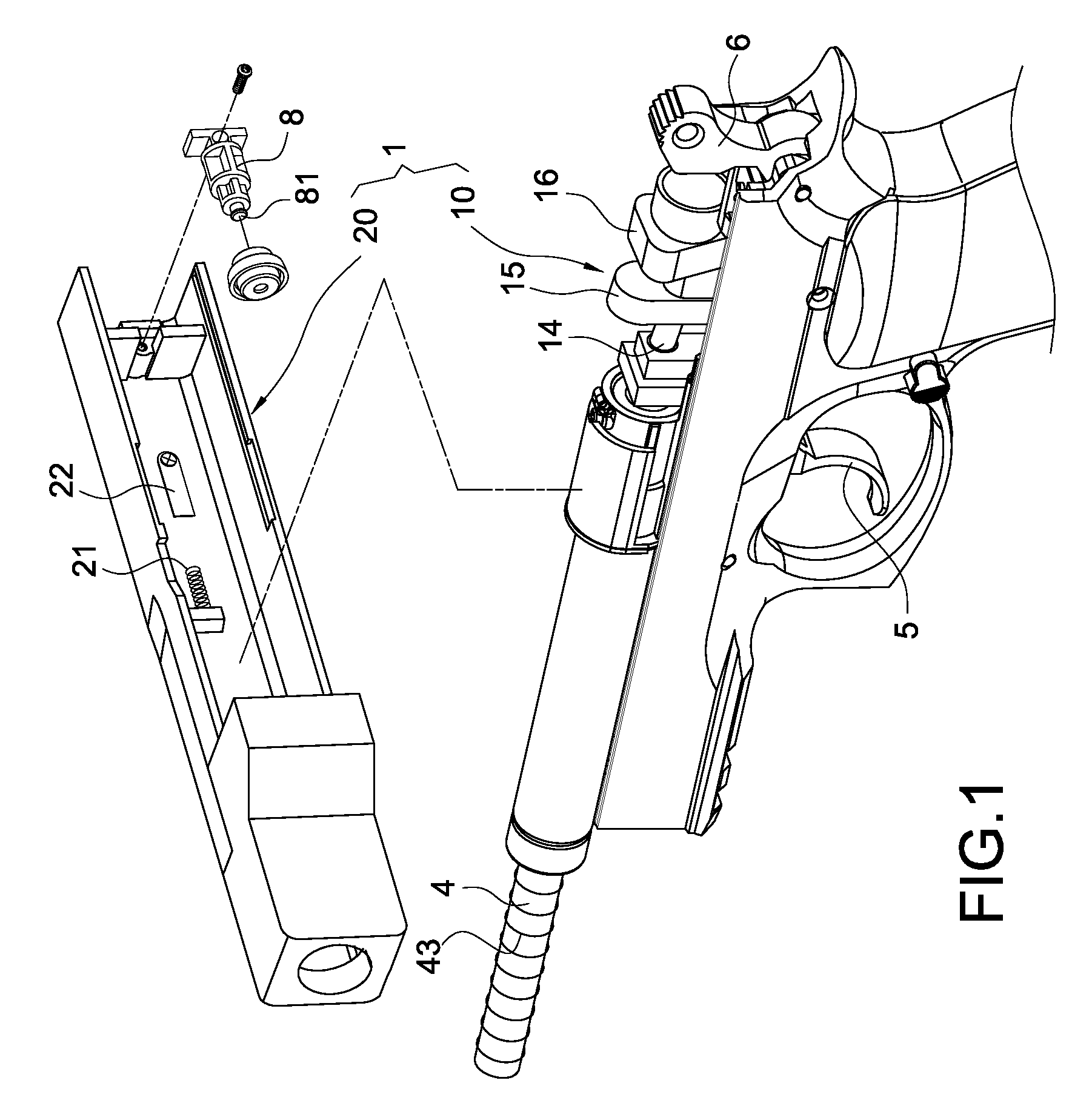 Projectile-loading assembly for air-powered gun