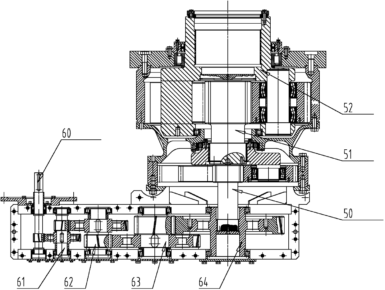 Speed reducer structure of lifting type platform lifting system