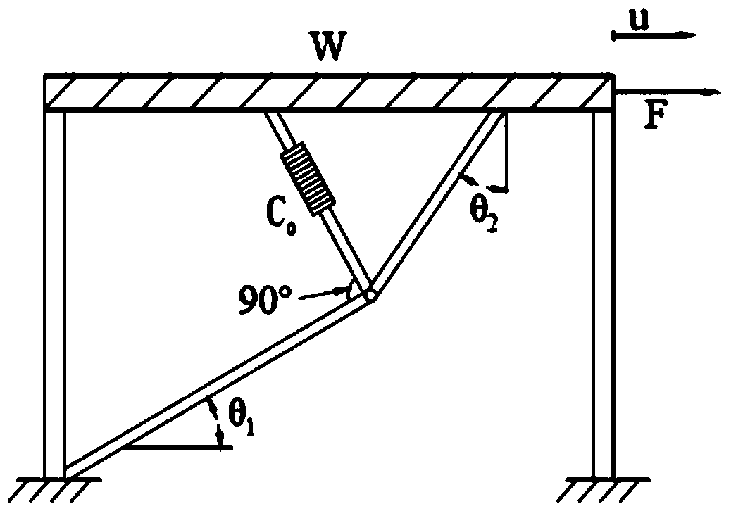 Seismic energy dissipation system for T-shaped lever mechanism extended arm truss
