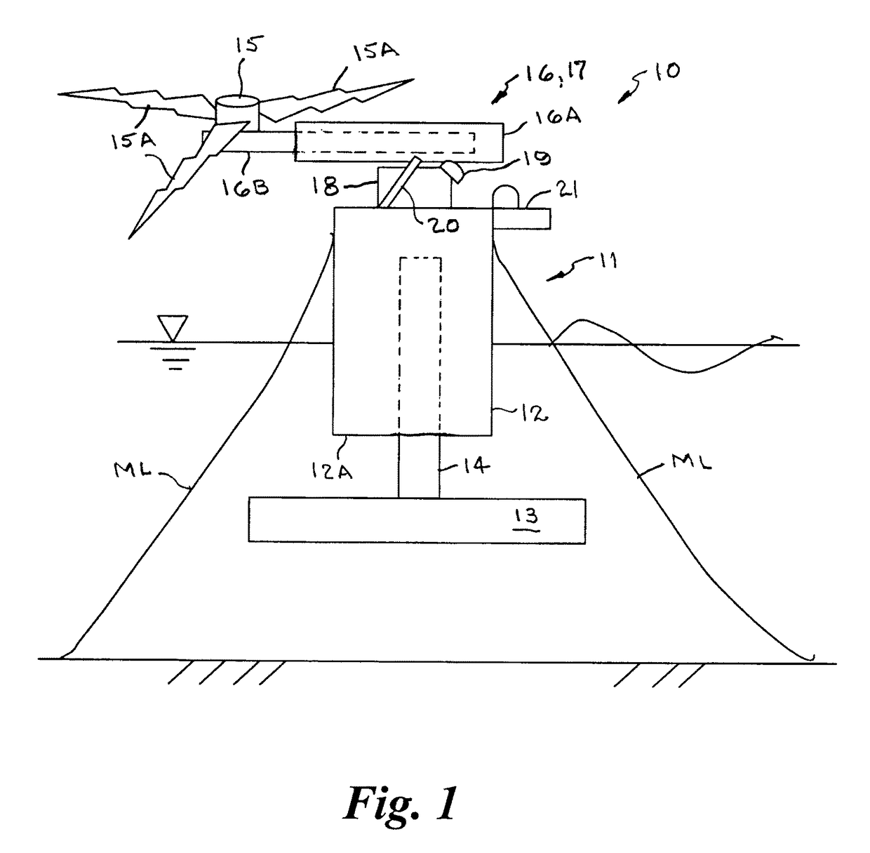 Self-installing column stabilized offshore wind turbine system and method of installation