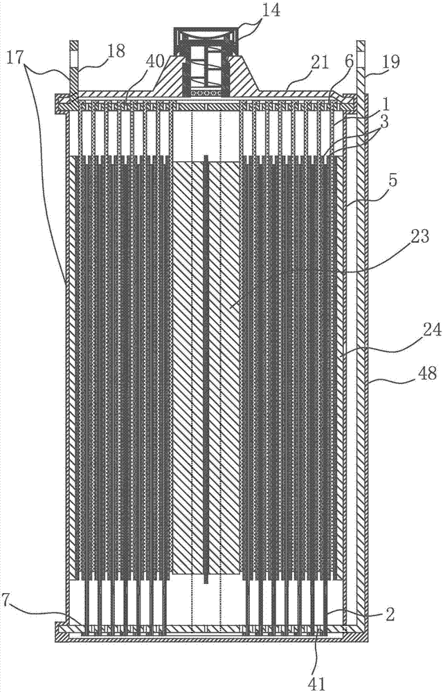 Winding type storage battery equipped with symmetrical composite electrode plate homodromous electrode capsule-film safety valve