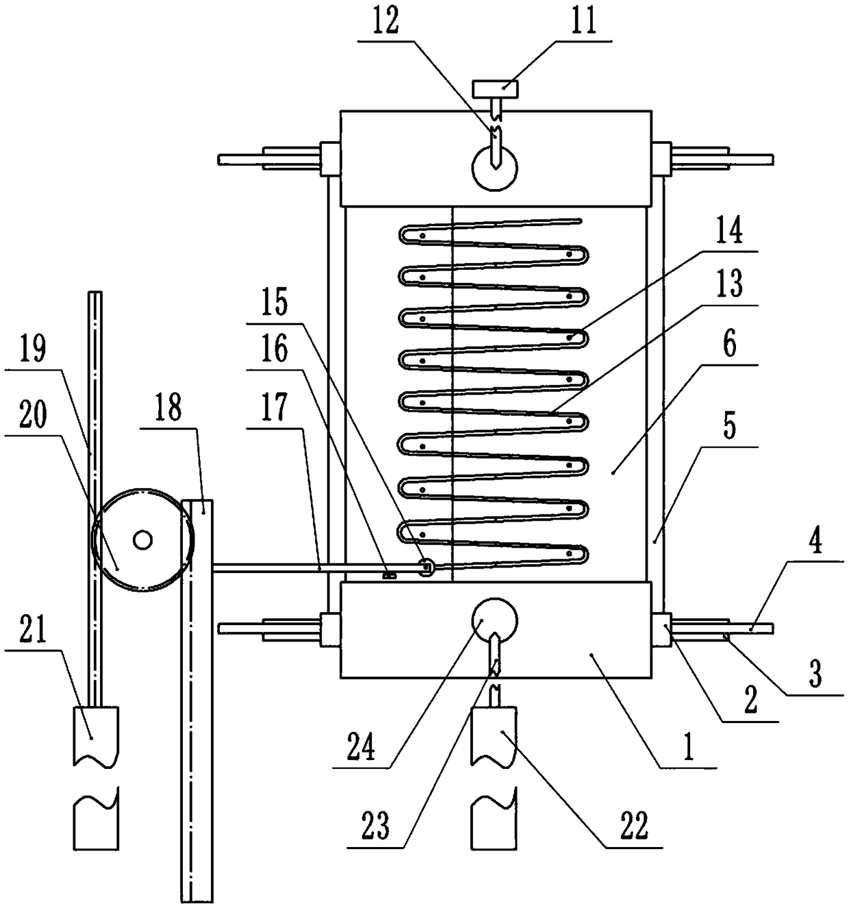 Device for processing cloth