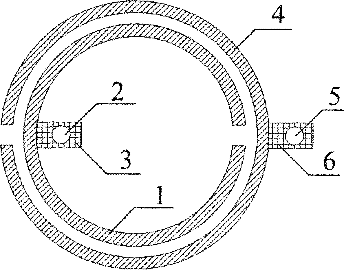Double module split ring resonator based on through hole