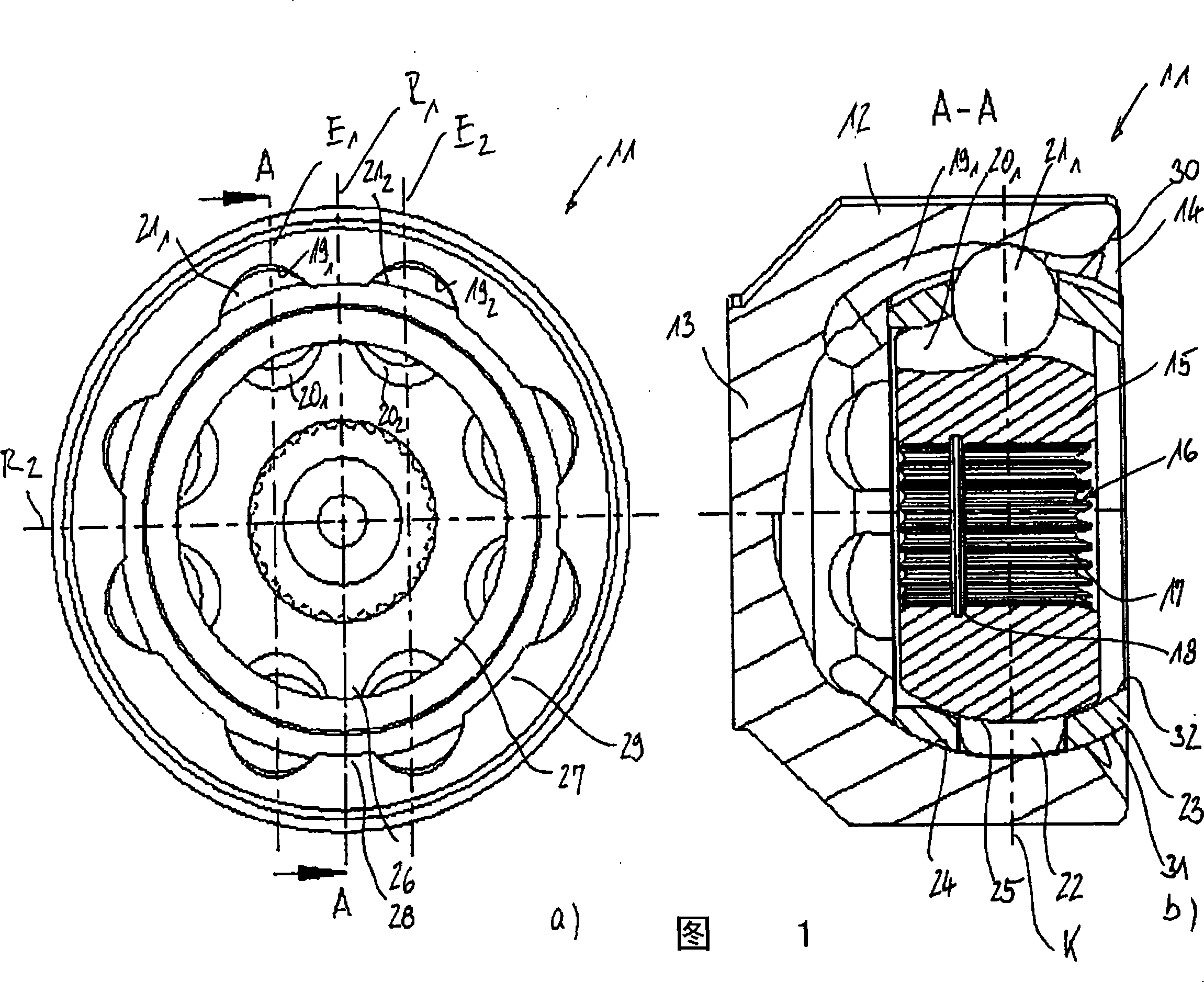 Joint with increased splay angle