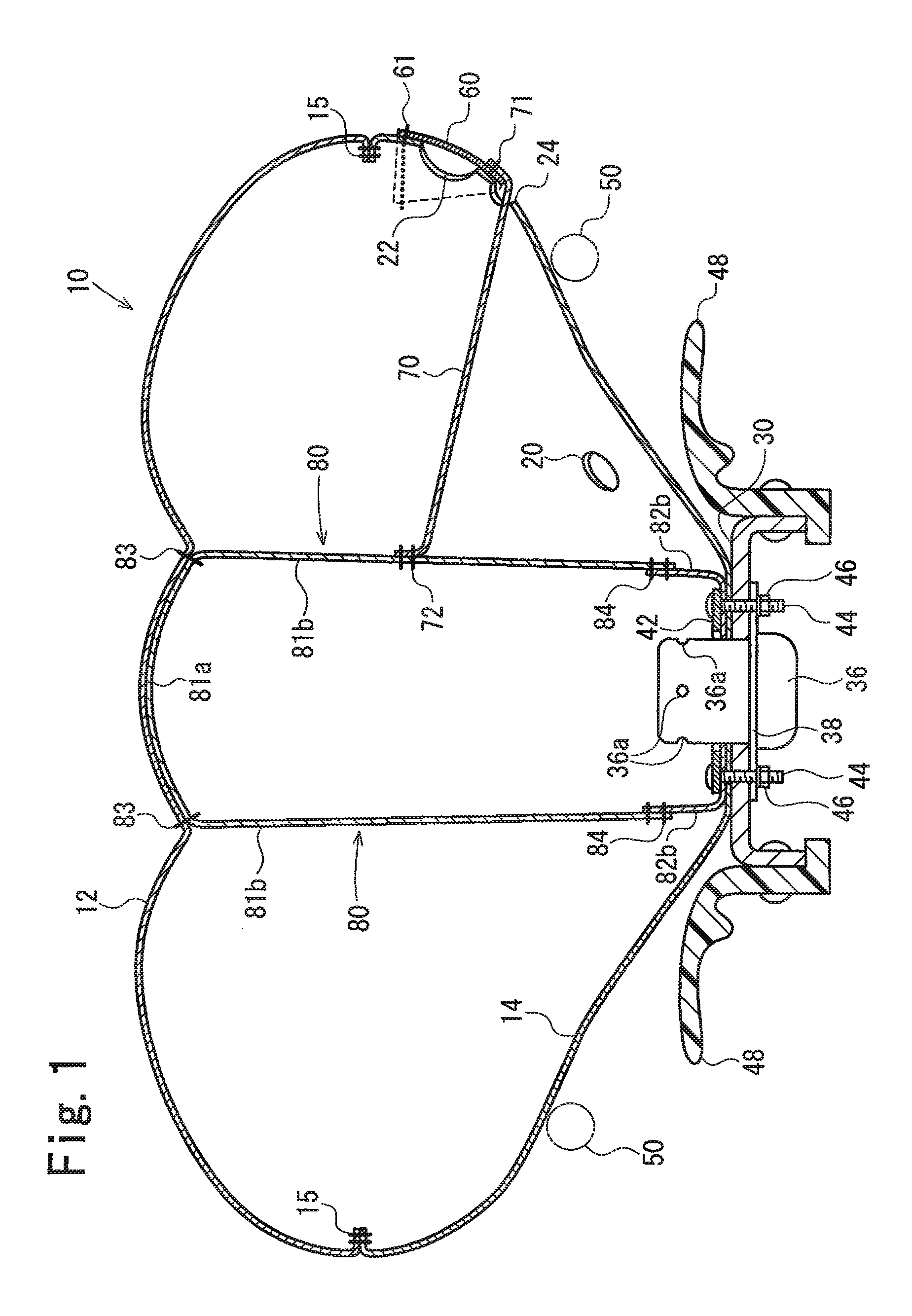 Airbag and airbag apparatus