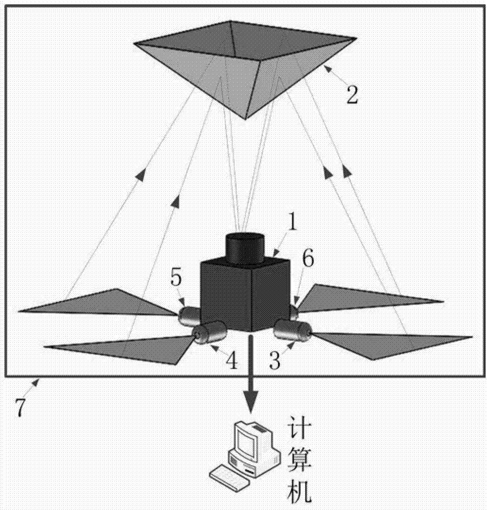 Optical vision measuring system with wide-field structure and measuring method thereof